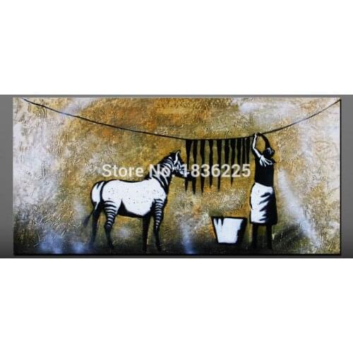 Handmade white horse with woman oil painting wall sticker for home decor wall oil pictures landscape for living room decoration