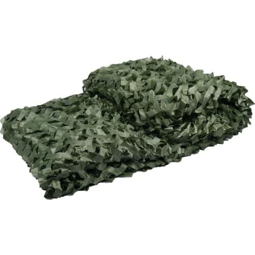 2x3m Green Camo Netting with Mesh Reinforced Camouflage Nets for Hunting Camping Sun Shelter and Tent Shade Car Awing Decoration