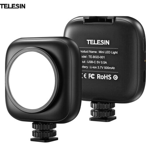 Mini LED Photography Light 36Beads 5000K Lighting Angle 1/4 Inch Screw Hole Cold Shoe for Shooting Vlog Recording Live Stream