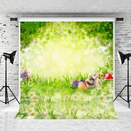 VinylBDS 150x220cm Easter Backdrops Green Meadow Photo Studio Background Backdrop Rrabbit Backgrounds Easter Photography Props