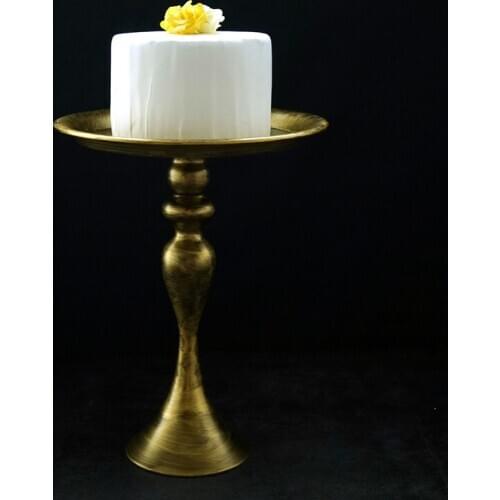 Vintage Gold Color Tall Cake Stands Wedding Birthday Xmas Party Cake Decoration Restaurant Bar Food Display Cake Plates Props