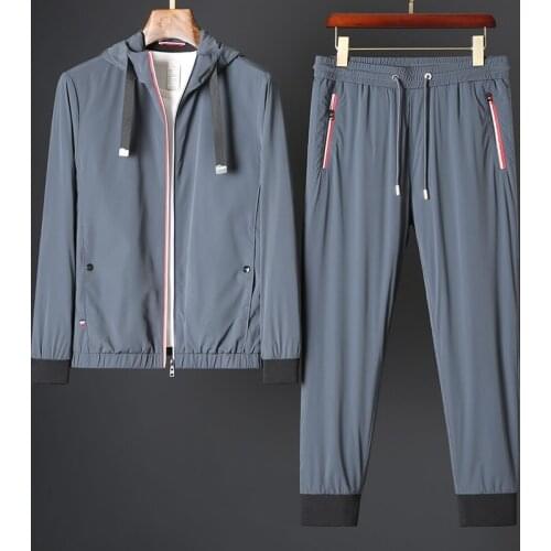 21N Winter Padded Herren Sets luxus Winddicht Warm Halten Mit Kapuze Jacken Mann Sets Slim Fit Hosen 3XL