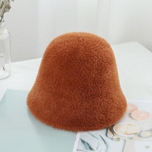 Winter Wool Cap Bucket Hat Women Simple Hip Hop Hats Wool Fisherman Hat Warm Thick Female Chapeau Japanese Flat Cap