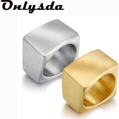 Stainless Steel Viking Geometry Gold Ring Vintage Hammer Retro Punk jewelry Finger Man Love Jewelry Couple Gift Wholesale