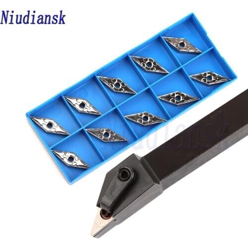 10pcs VNMG1604 Carbide Inserts 1pc MVJNR1616K16 MVJNR2020K16 MVJNR2525M16 MVJNL External Turning Tool Holder CNC Lathe Tools Set