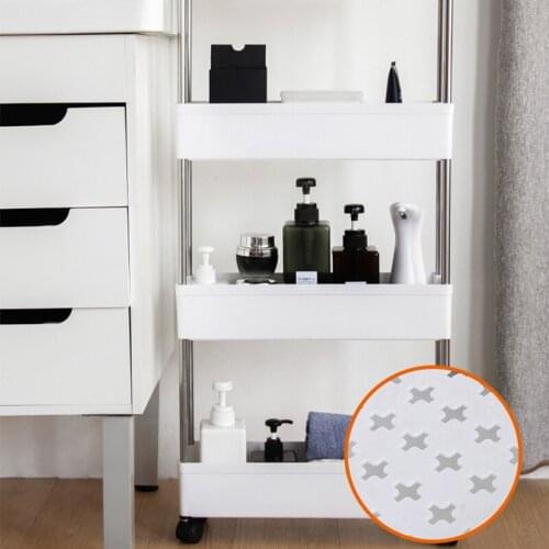 2/3/4 Layers Movable Kitchen Shelf Storage Organizer Rack Bathroom Shelf Metal Rolling Trolley Cart Basket Stand With Wheels