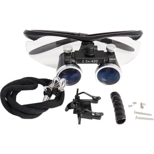 2.5X Dental Loupe Dental Lab Medical Loupe Dental Magnifier Dentists Black