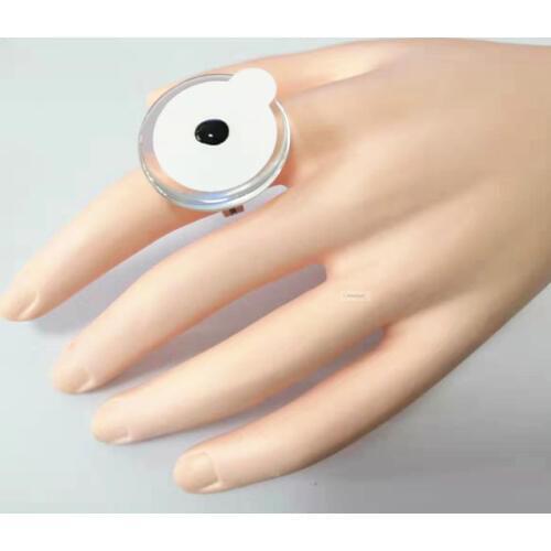 2pcs glass eyelashes glue ring Individual false eyelash glue crystal holder lint fake lashes adhesive tools