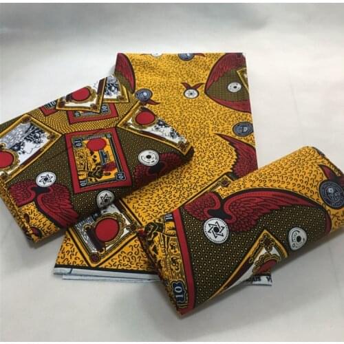 2021 High Quality African Wax Fabric Stretch Ankara Print Brode Cotton Material Wrapper New Gold Line Pattern For Sewing 6Yards