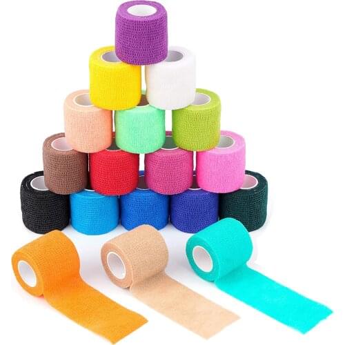 24 Rolls Self Adhesive Bandage Wrap Cohesive Bandage Sports Tape Vet Wrap