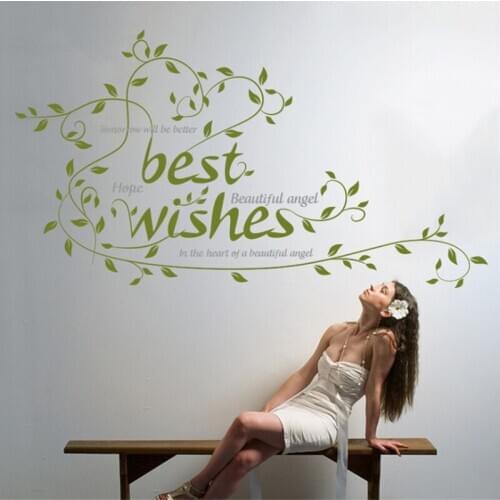 Vivid Green vines 3D wall stickers living room bedroom wall decoration modern art murals home decoration