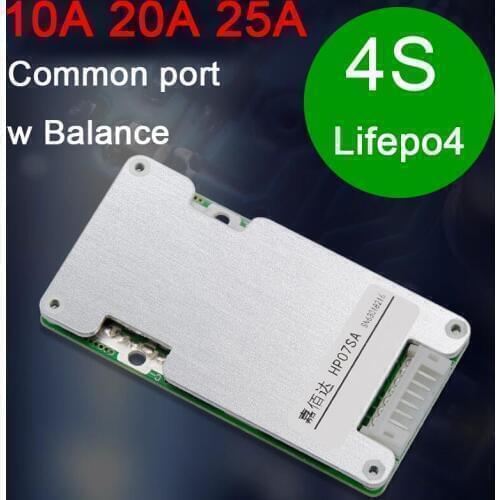 4S 12V 10A 20A 25A 3.2V Lifepo4 Lithium iron phosphate Battery Protection Board Inverter W Balance Solar Energy 4 Packs BMS PCM