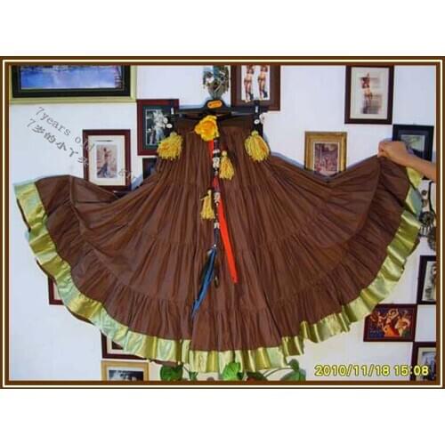 4Tiered 20Yards100%Cotton Tribal Belly Dance Skirt with Border EI10
