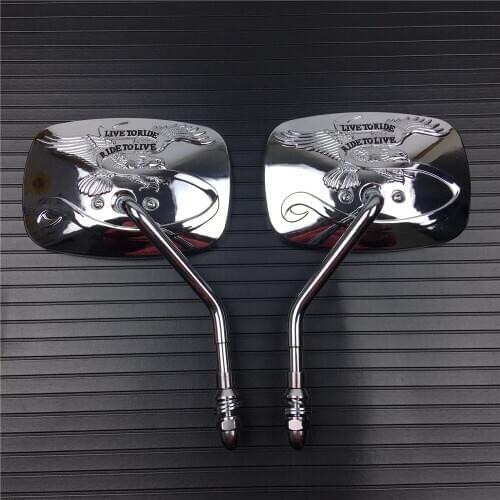 Aftermarket free shipping motorcycle parts Rear View Mirrors For Harley street sports chopper cruiser Eagle Spirit Live to Ride