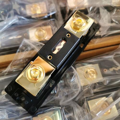 Car Power Supply Pure Copper ANL Fuse Holder Box Hardware Insurance Pure Copper for 0GA - 4GA AWG Wire Cable High Quality Strong
