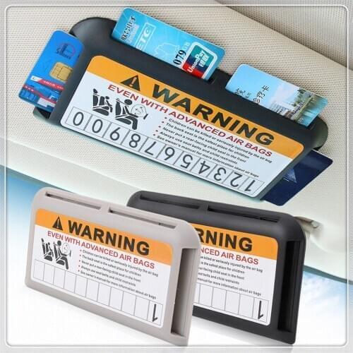 Car Parking bank card Holder Organizer for Renault Nepta Altica Zoe Sand-up Volkswagen vw Phaeton 6.0 MK7 Golf 7 FIAT Uno