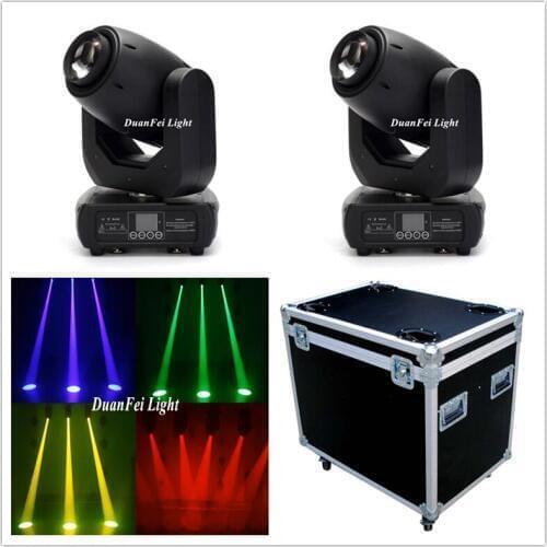 With Flycase 4pcs/lot Beam Moving Head 150W White LED Moving Head Beam Party Light DMX 512 Led Light Dj Controller Stage Lighti