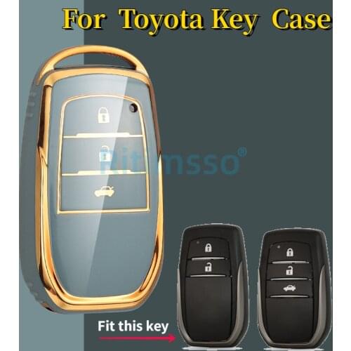Car Key Case for Toyota Key Cover for Chr Rav4 Auris Avensis Prius Aygo Camry Corolla Land Cruiser 200 Prado Crown Car Key Fob