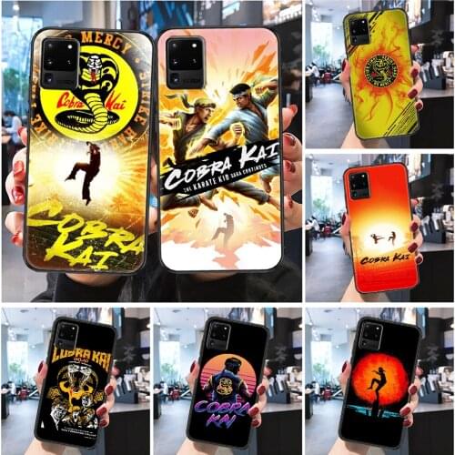 Cobra Kai snake TV Phone case For Samsung Galaxy Note 4 8 9 10 20 S8 S9 S10 S10E S20 Plus UITRA Ultra Frosted black pretty coque
