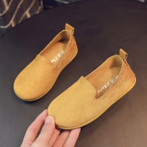 Children Shoes Girls' Shoes Shoe Child Girl Leather Shoes Baby Boy Shoes Leather Spliced Wool Breathable Casual Shoes