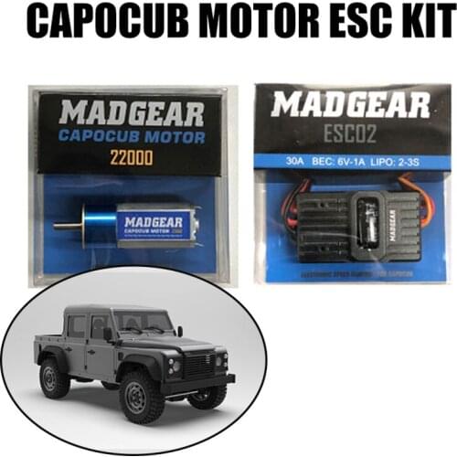 CAPOCUB 1810MG Motor ESC Electronic Speed Controller Kit Desktop Climbing Crawler for 1/18 RC Model Car Capo CUB1