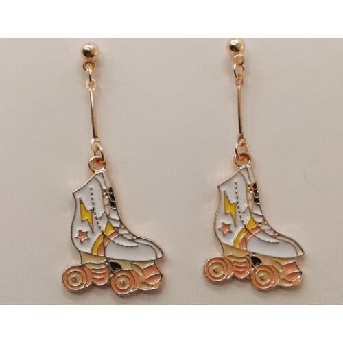 Skate shoes pendant enamel earrings, jewelry fashion earrings pendant jewelry