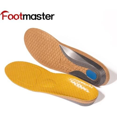 FootMaster Breathable Orthopedic Insole Cowskin Insole To Relieve Flat Feet Insoles Arch Support Shoe Pad Unisex Insole