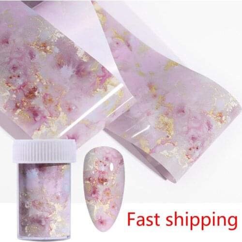 100cm/Roll Holographic Nail Sticker Marble DIY Nail Decal Foil Waterproof Nail Art Transfer Stickers Decoration For Manicure