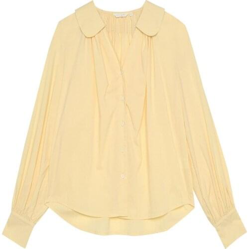 Cotton Shirts Women White Shirt Women Long Sleeve Shirts Blouse Office Lady Elegant Silk Tops Plus Size Woman Basic Shirt Top