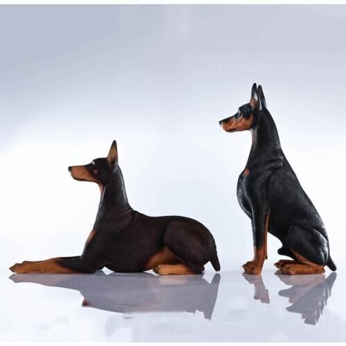 JxK.Studio JxK004 1/6 Figure Scene Accessories Doberman Pinschers Dog Animal Figure Statue for 12'' Action Figure