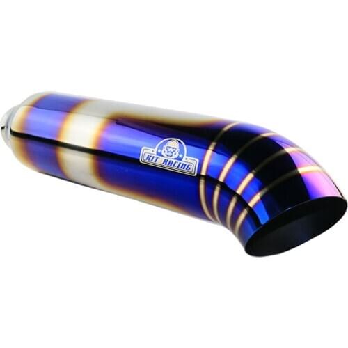 JZZ Universal 2.5'' Stainless Steel 201 Blue Exhaust Muffler kit racing muffler