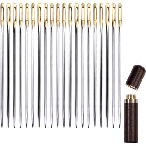 LMDZ 30PCS Leather Needles Sharp Stitching Needles Sewing Stitch Needle Hand Sewing Needles Sewing Supplies for Stitching Sewing