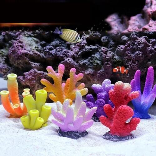 Colorful Resin Aquarium Artificial Coral Reef Decoration Fish Tank Coral Stone Landscape Ornament Accessories