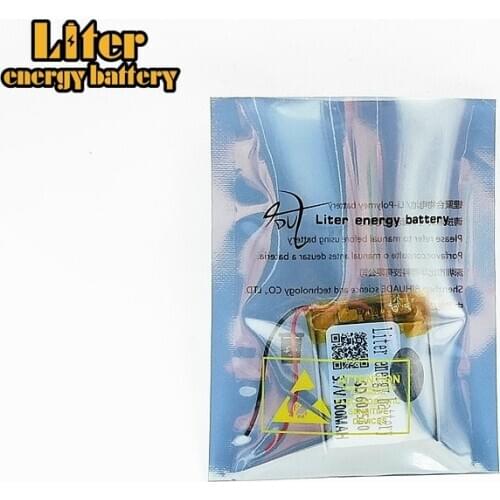 3.7V 602530 500mAh polymer lithium battery Rechargeable Li-ion Cell For microphone MP3 GPS Smart Watch Reading Pen Wireless Mice