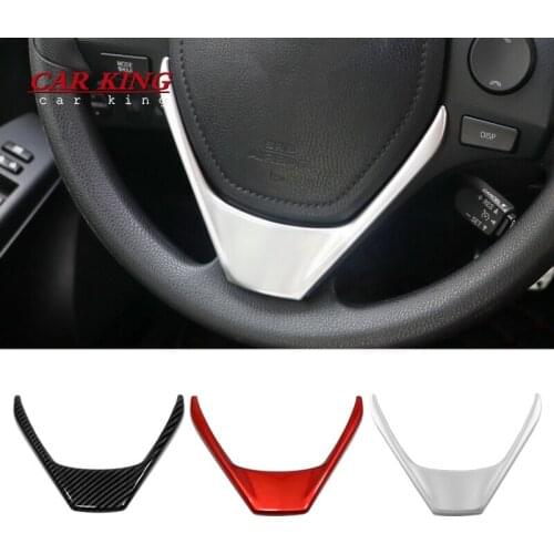 For Toyota Corolla 2014 2015 2016 2017 2018 ABS Matte Inner Steering Wheel Decoration Cover Trim Stiker Car styling Accessories
