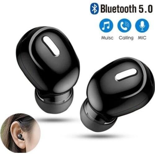 Mini Wireless Bluetooth 5.0 Earphone in Ear Sport with Mic Handsfree Headset Earbuds For Samsung Huawei All Phone Earphones