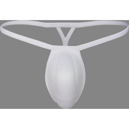 Man Underwears T-back Homme Thongs Mens Sexy Lingerie Sponge Jockstrap Backless Penis Protect G-string