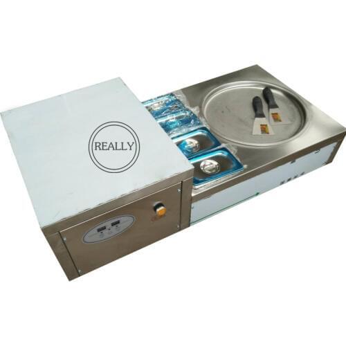 CE approved 110V 220V flat pan freezing ice cream machine frying ice cream machine fried ice cream roll machine for sale