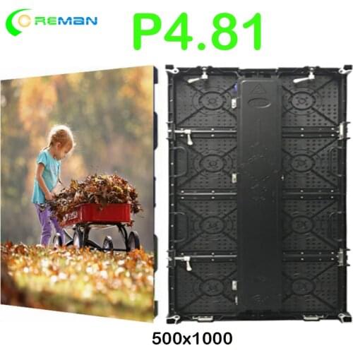 Full Color indoor led panel board led cabinet 500X500mm wall front service stage P4.81 video tv screen