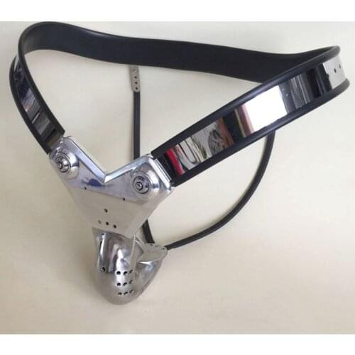 Stainless Steel EMCC Chastity Belt Male BDSM Bondage Anal Beads Plug Pants Metal Chastity Device Penis Cage Sex Toys For Men Cbt