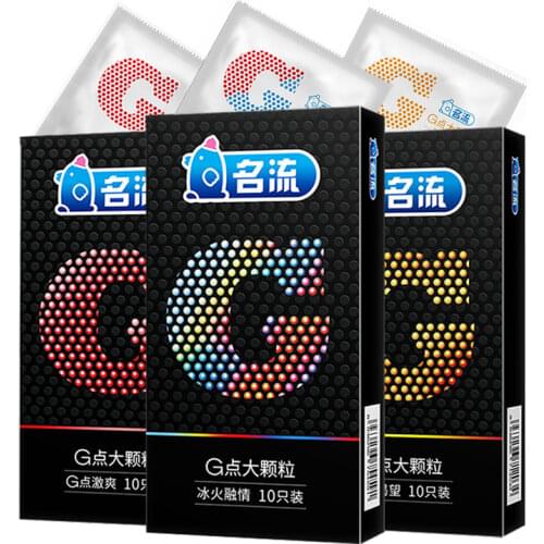Mingliu 10pcs/lot G-spot Condoms Delay Ejaculation Condones Big Particle Ribbed Condom Stimulation Penis Sleeve Sex Toys For Men