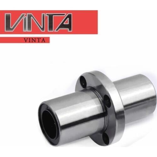 Intermediate circular flange bearing 1pcs/lot LMFC/LMFM/8 1012 16 20 25 30 40LUU rolamentos CNC Linear bearings guide pulley
