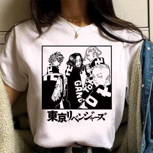 Anime Tokyo Revengers Shirt Harajuku Summer Short Sleeve Kawaii Tops Unisex