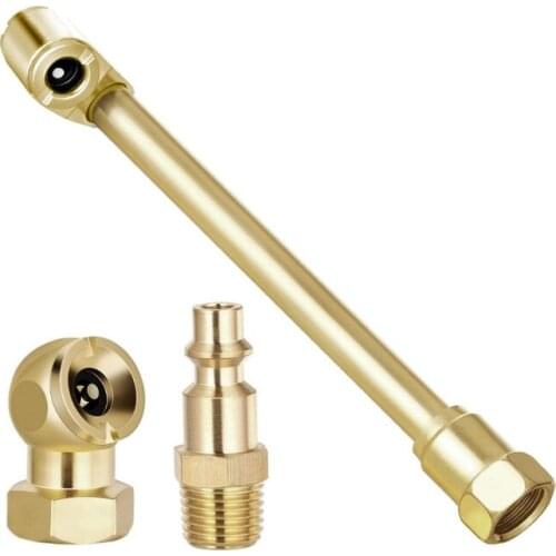 X7AE 1/4 Ball Air Chuck & Dual Head Air Chuck & Standard Male Quick Plug & Tape Heavy Duty Air Chuck Set