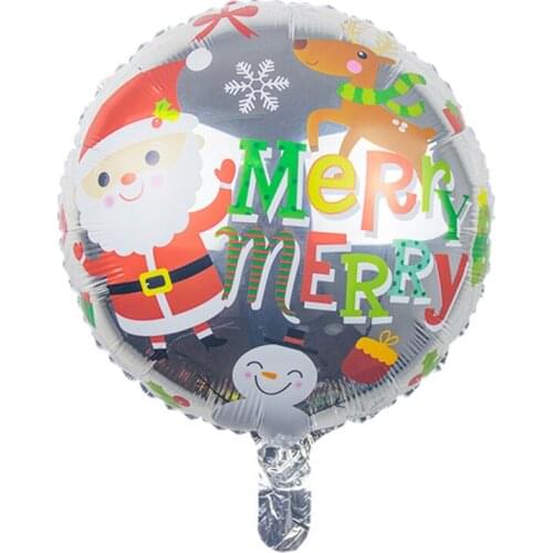 18inch Round Christmas Day Balloon Santa Claus & Snowman Foil Balloons Party Decorations Globos Classic Toy