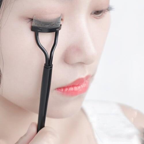 Eyelash Curler Beauty Makeup Lash Separator Foldable Metal Eyelash Brush Comb False Eyelashes Set Natural Long Curl Makeup Tool