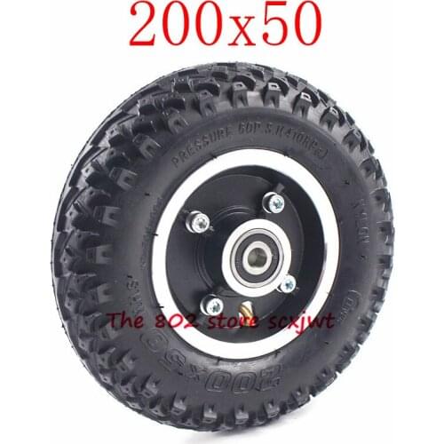 Tire and Inner Tube 200X50 Full Wheels for Electric Scooter Wheel Chair Truck Pneumatic Trolley Cart