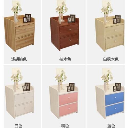 34*36.5*45CM Solid Wood Bedside Table Folding Bedroom Storage Cabinet Modern Bedside Cabinet Nightstand