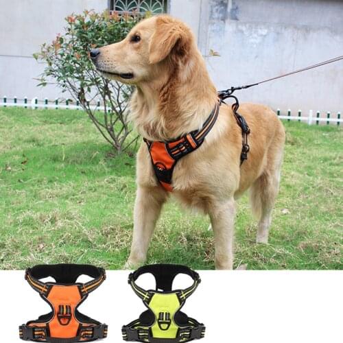 Reflective Dog Harness Vest Adjustable Breathable Mesh Harnesses For Small Medium Large Dogs Running Training Pet Chest Straps