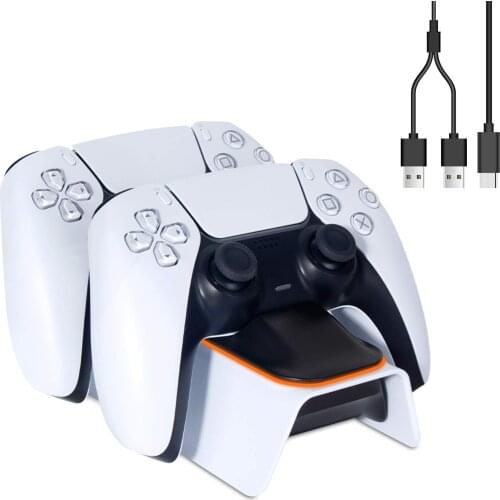 PS5 Type-C DualSense Charging Station Dual Charging Dock Charger Stand for PlayStation 5 DualSense Wireless Game Controller